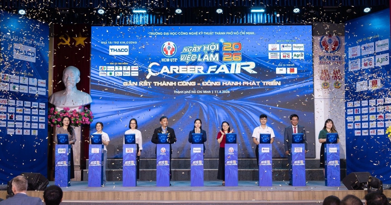 Hơn 1.000 cơ hội việc làm, 75 doanh nghiệp với hơn 106 gian hàng tham gia Ngày hội Giao lưu – Tuyển dụng – Việc làm năm 2026 tại HCM-UTE