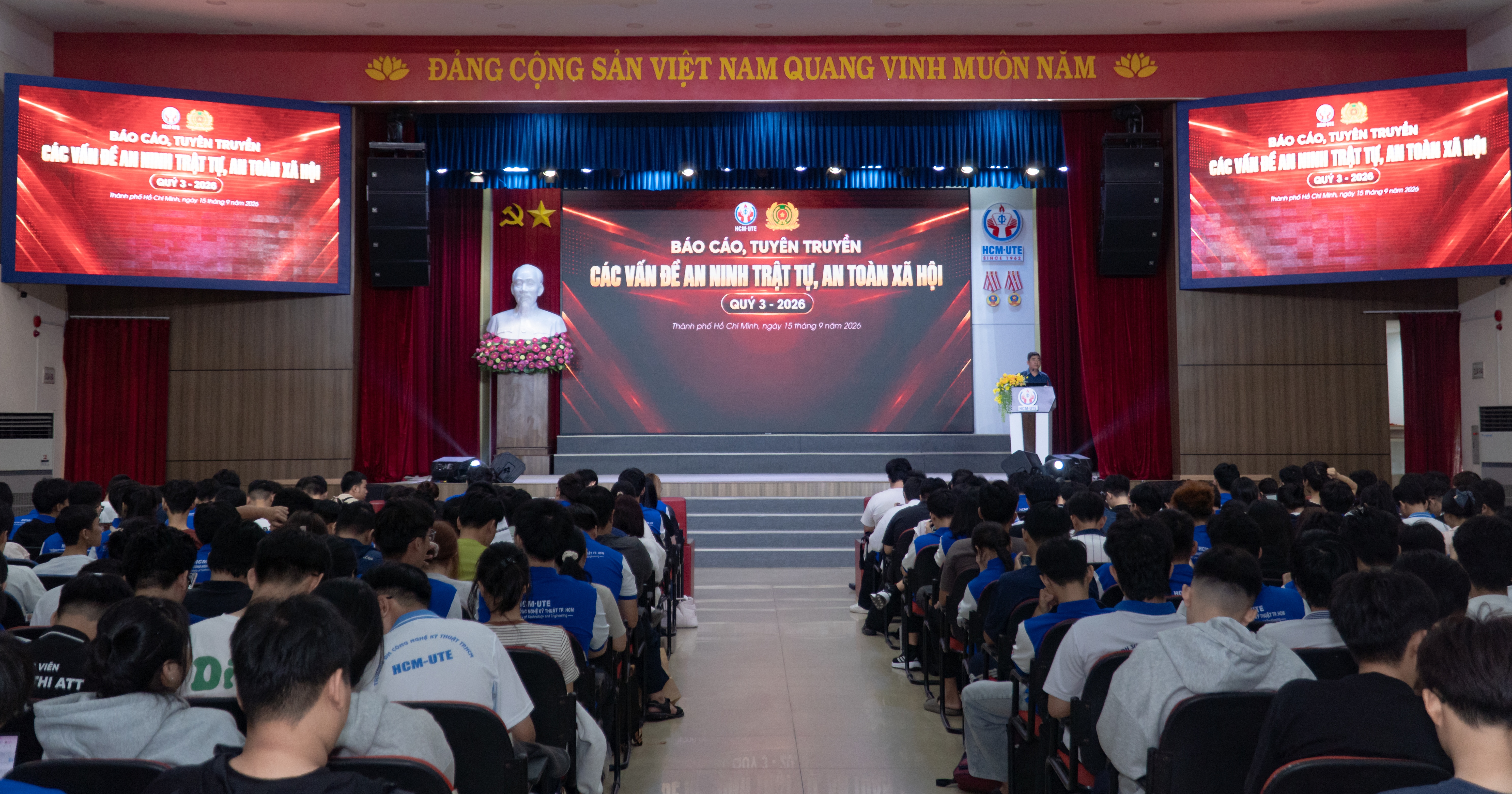 HCM-UTE Organizes Report and Propaganda on Security, Order, and Social Safety Issues in Q3 2026