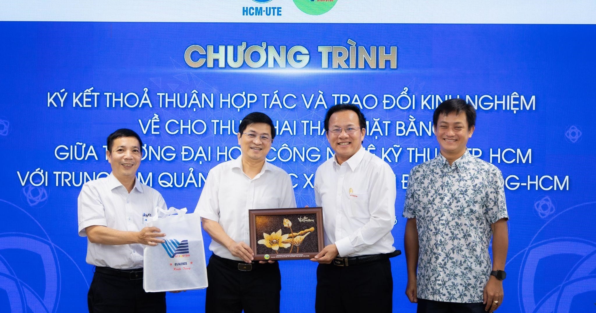 HCM-UTE ký kết MOU với Trung tâm Quản lý Ký túc xá và Khu đô thị ĐHQG-HCM, tăng cường hỗ trợ sinh viên